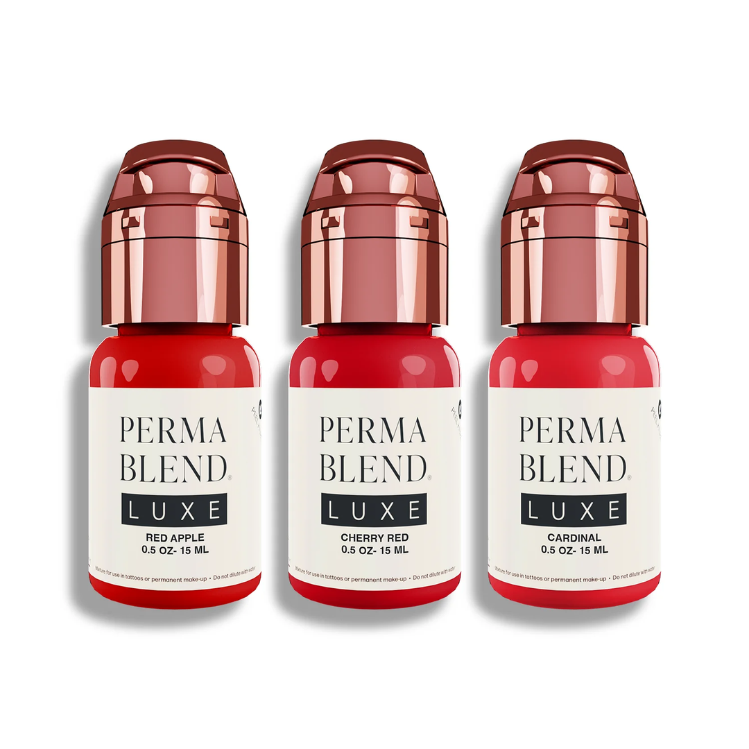 RED LIP MINI SET — PERMA BLEND LUXE — 3 1/2OZ BOTTLES