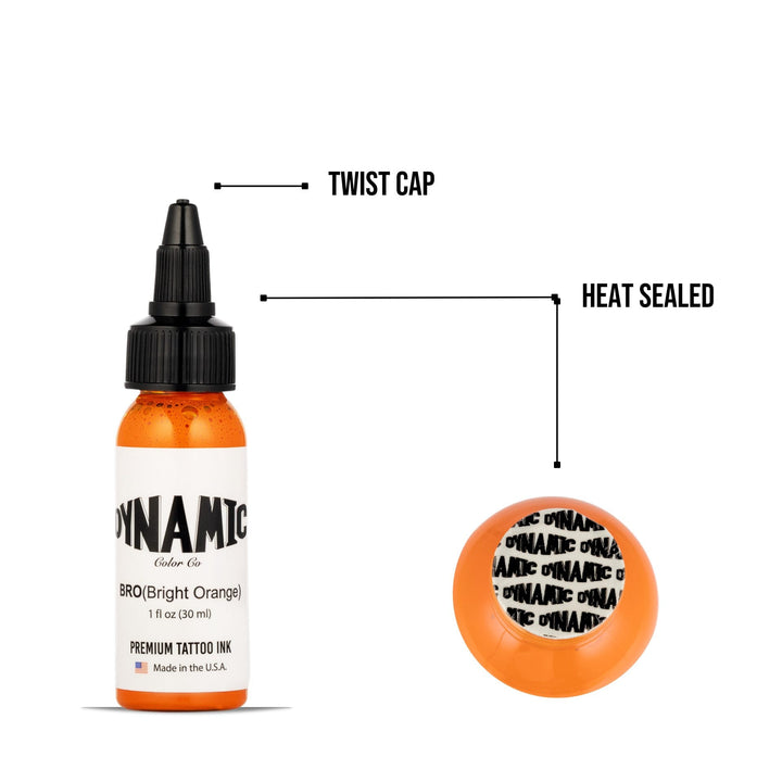 DYNAMIC INK BRIGHT ORANGE 1OZ ANARCHY TATTOO SUPPLIES CANADA