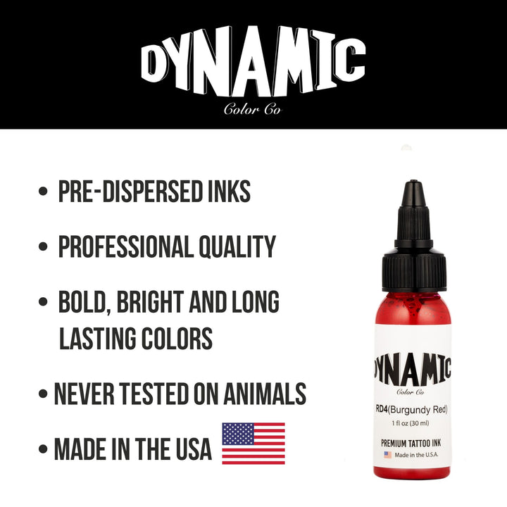 DYNAMIC INK BURGUNDY RED 1OZ ANARCHY TATTOO SUPPLIES CANADA