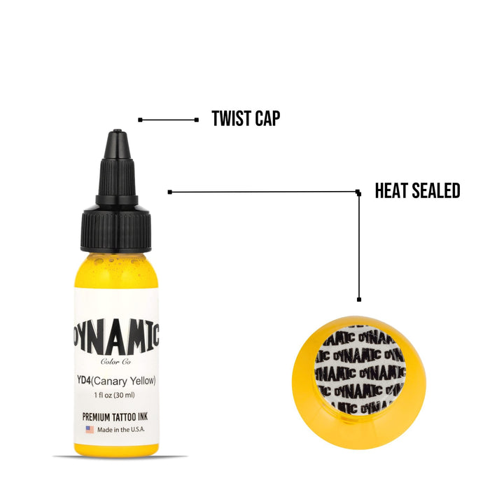 DYNAMIC INK CANARY YELLOW 1OZ ANARCHY TATTOO SUPPLIES CANADA