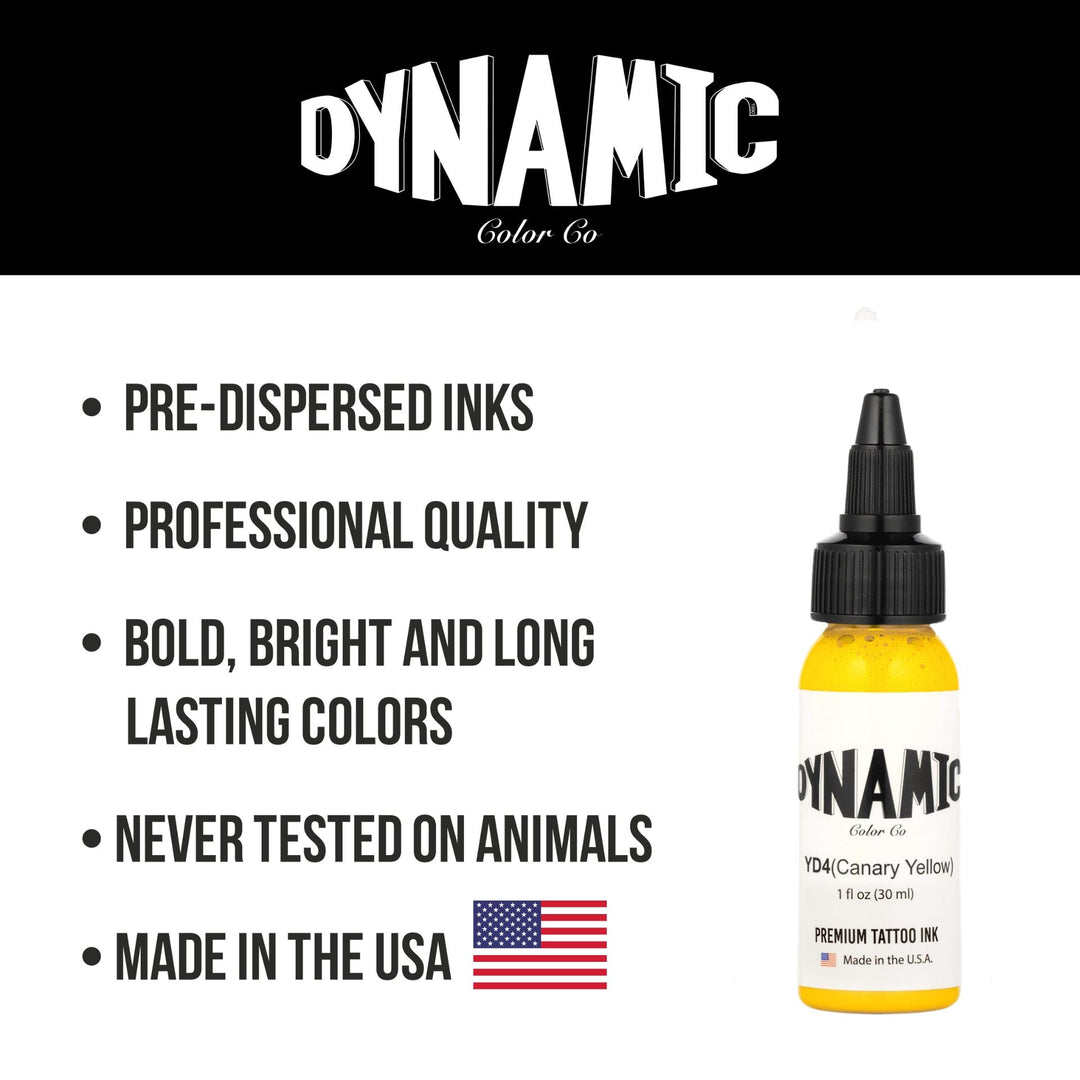 DYNAMIC INK CANARY YELLOW 1OZ ANARCHY TATTOO SUPPLIES CANADA