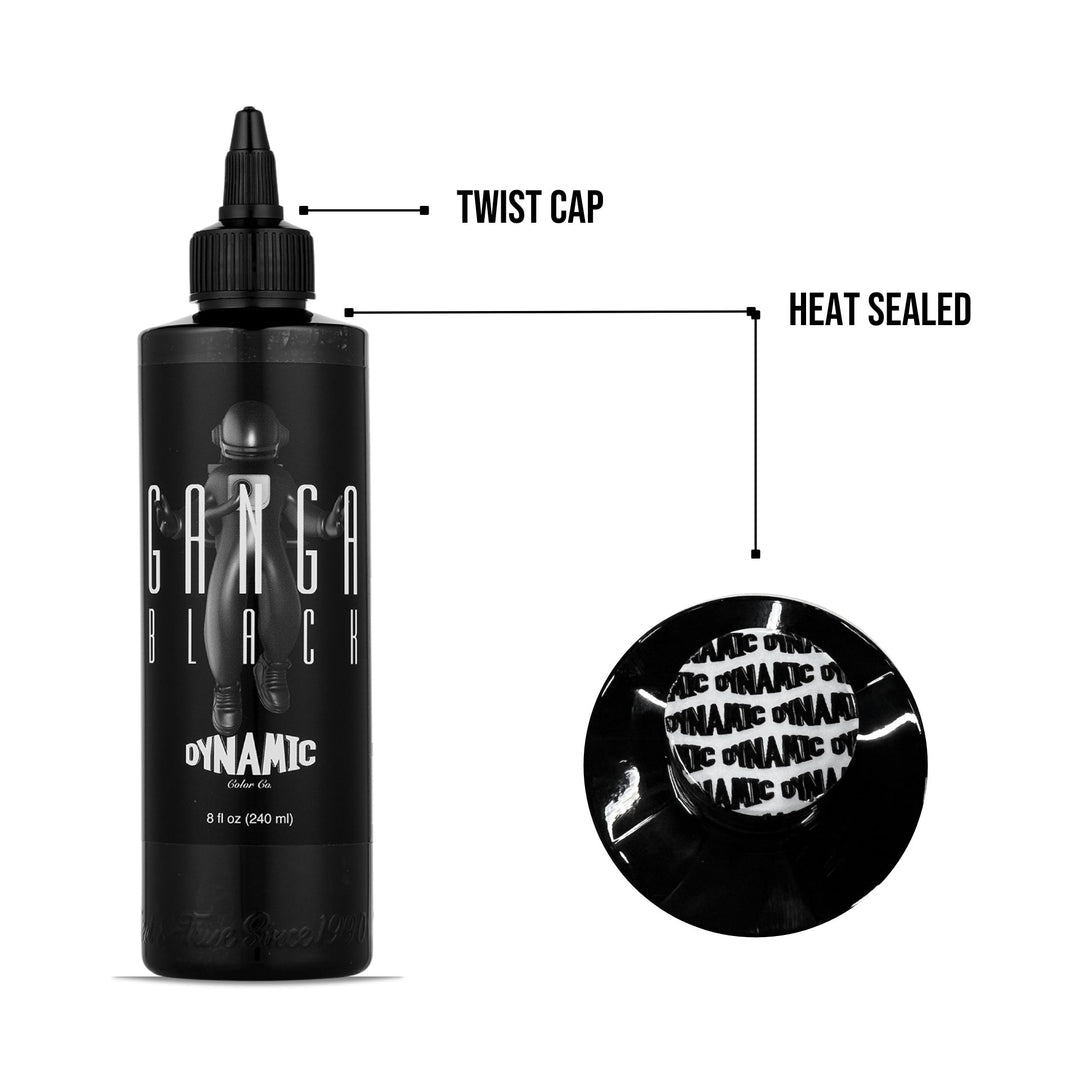 DYNAMIC INK GANGA BLACK 8OZ ANARCHY TATTOO SUPPLIES CANADA