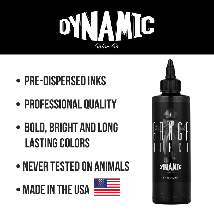 DYNAMIC INK GANGA BLACK 8OZ ANARCHY TATTOO SUPPLIES CANADA5