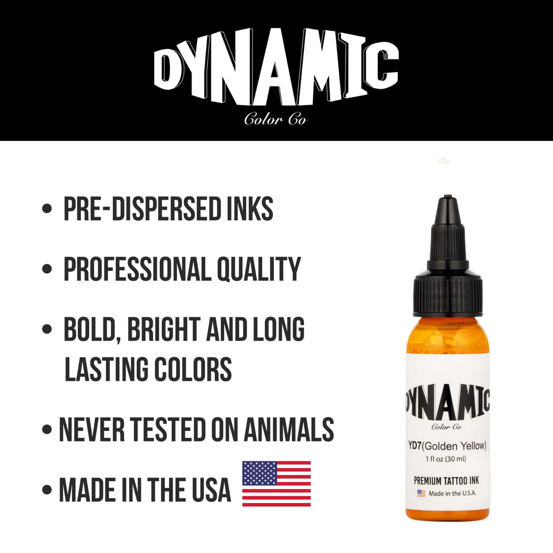 DYNAMIC INK GOLDEN YELLOW 1OZ ANARCHY TATTOO SUPPLIES CANADA
