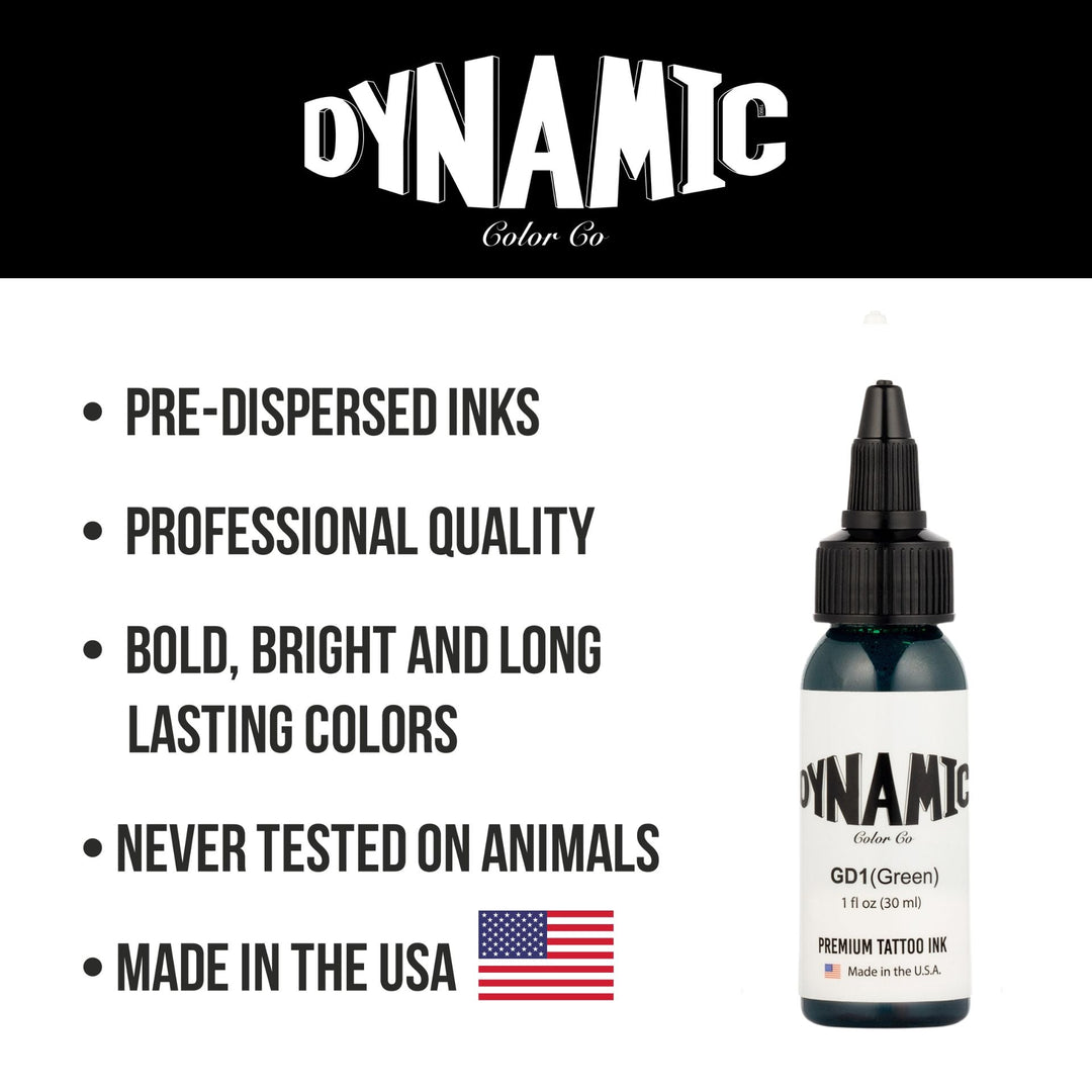 DYNAMIC INK GREEN 1OZ ANARCHY TATTOO SUPPLIES CANADA