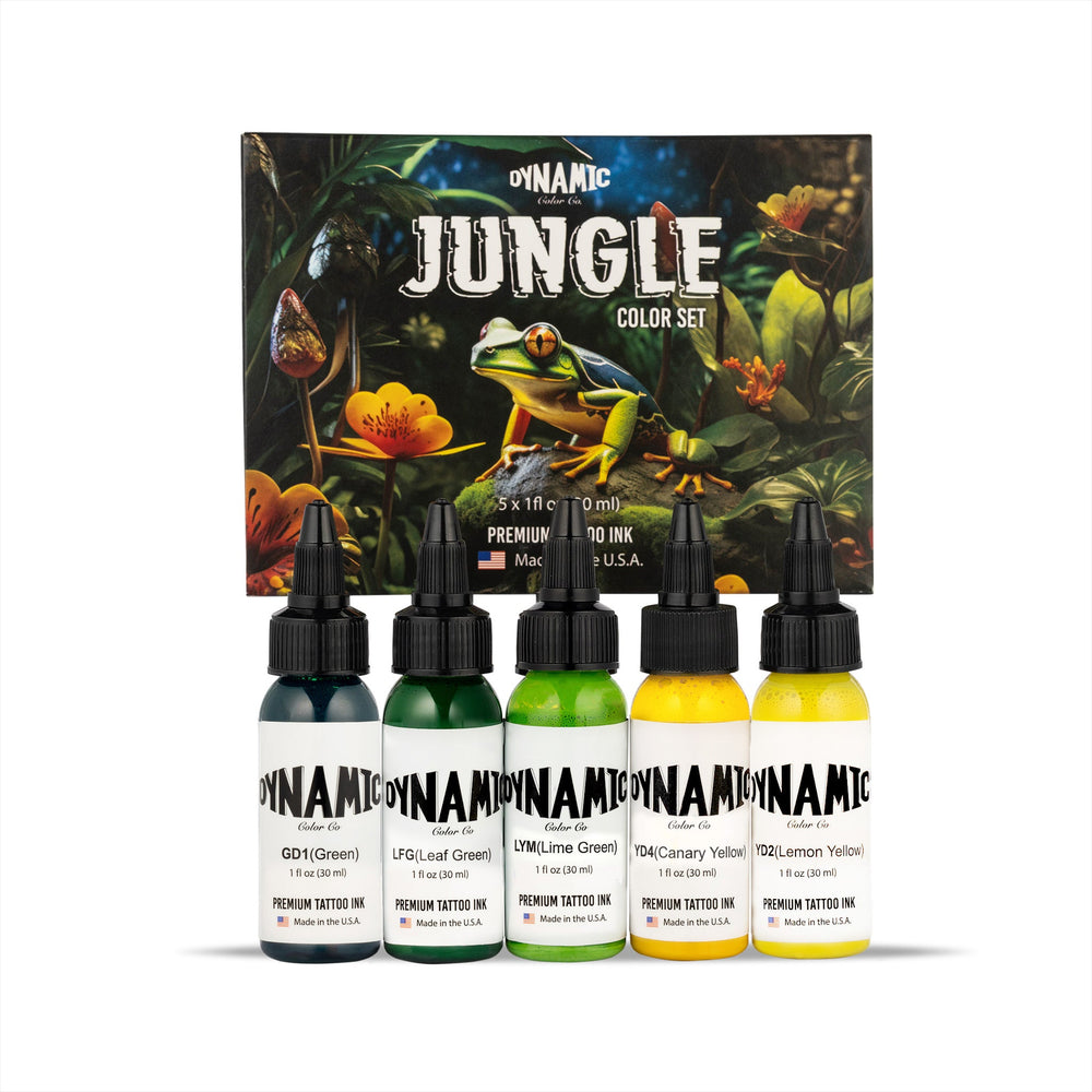 DYNAMIC INK JUNGLE 1OZ COLOR SET ANARCHY TATTOO SUPPLIES CANADA