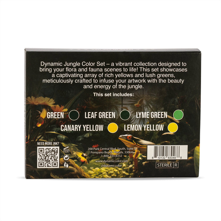 DYNAMIC INK JUNGLE 1OZ COLOR SET ANARCHY TATTOO SUPPLIES CANADA
