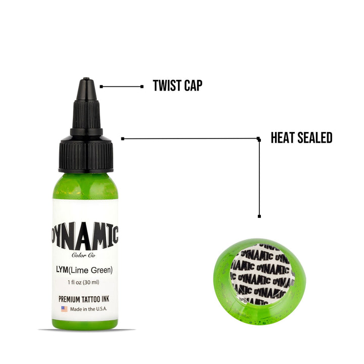 DYNAMIC INK LIME GREEN 1OZ ANARCHY TATTOO SUPPLIES CANADA