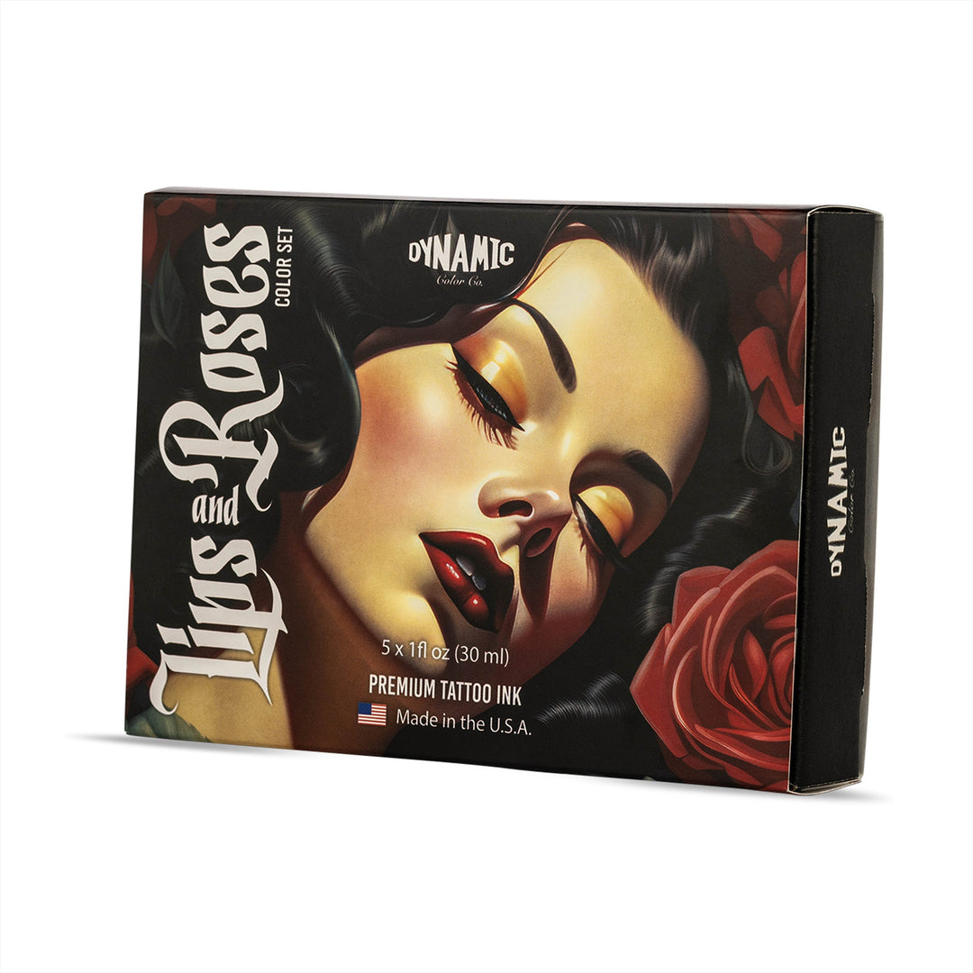 DYNAMIC INK LIPS AND ROSES 1OZ COLOR SET ANARCHY TATTOO SUPPLIES CANADA