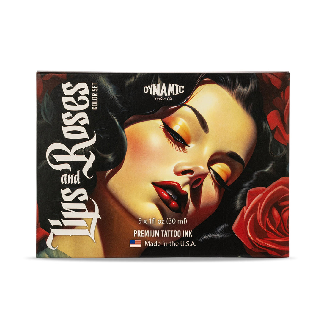 DYNAMIC INK LIPS AND ROSES 1OZ COLOR SET ANARCHY TATTOO SUPPLIES CANADA