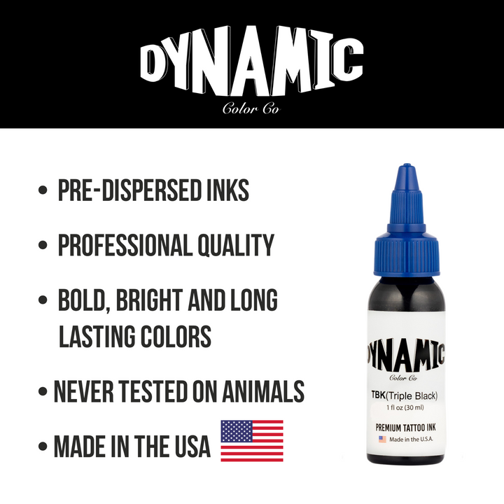 DYNAMIC INK TRIPLE BLACK 1OZ BOTTLE ANARCHY TATTOO SUPPLIES CANADA