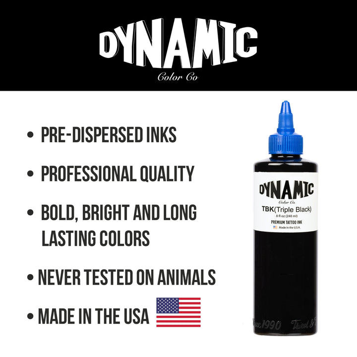 DYNAMIC INK TRIPLE BLACK 8 OZ BOTTLE ANARCHY TATTOO SUPPLIES CANADA