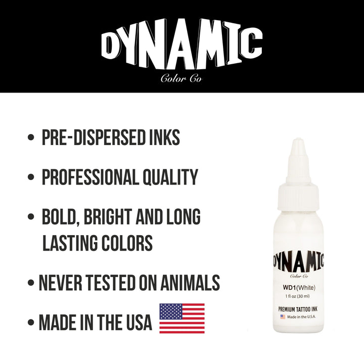 DYNAMIC INK WHITE 1OZ BOTTLE ANARCHY TATTOO SUPPLIES CANADA
