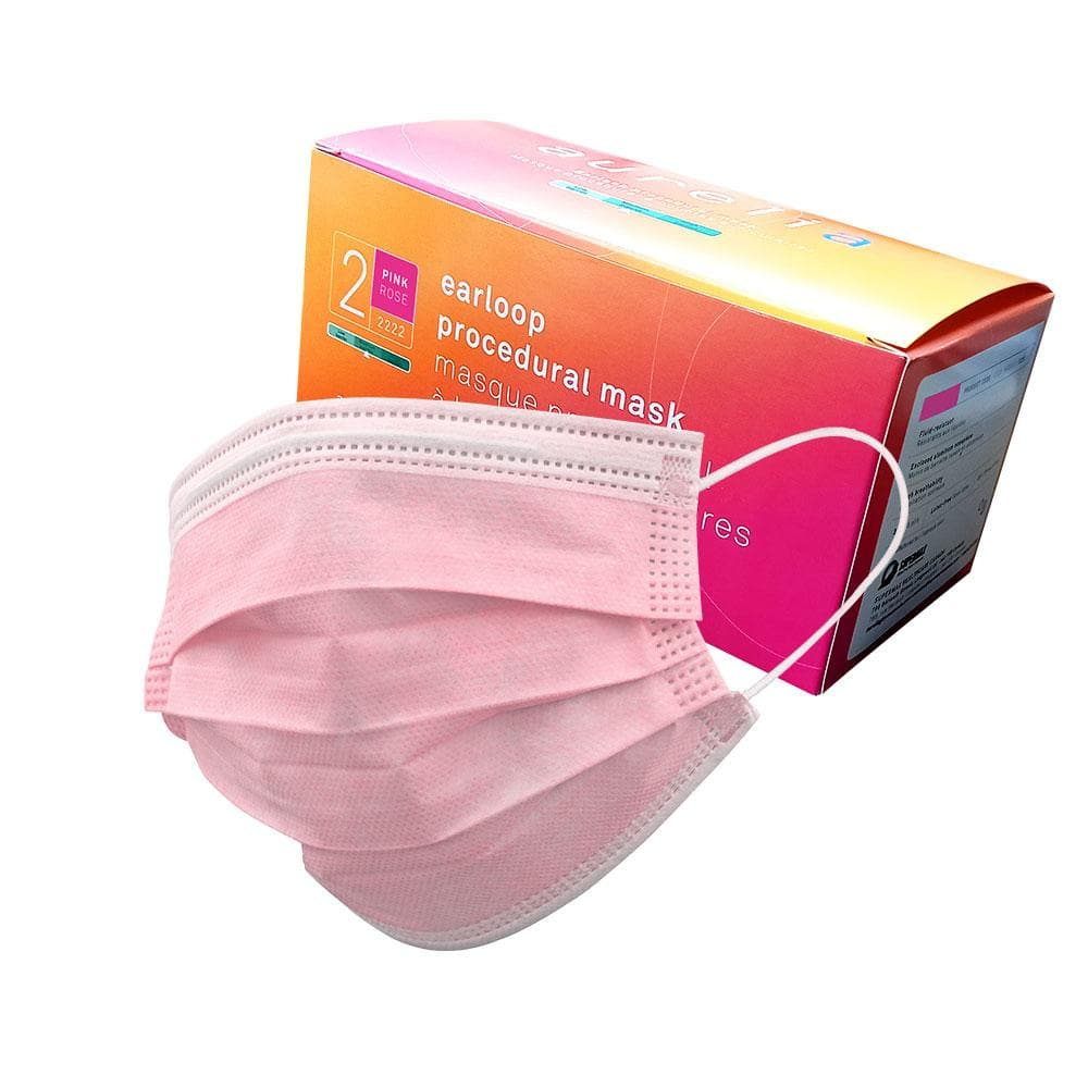 SURGICAL EARLOOP FACE MASK PINK/ROSE BOX OF 50 ANARCHY TATTOO SUPPLIES CANADA