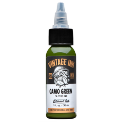 eternal-ink-vintage-tattoo-ink-camo-green-1oz-anarchy tattoo supplies canada 